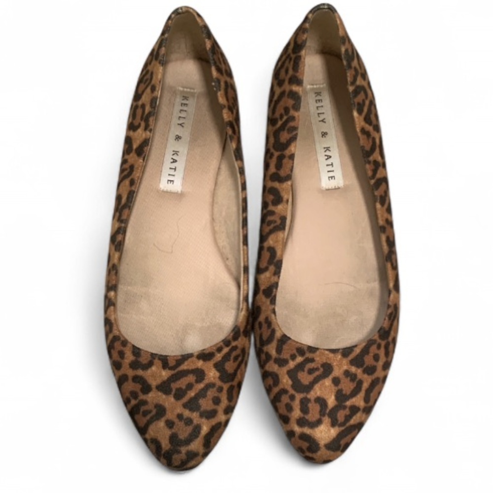 Kelly and Katie Leopard Animal Print Pointed Toe Flats Size 10